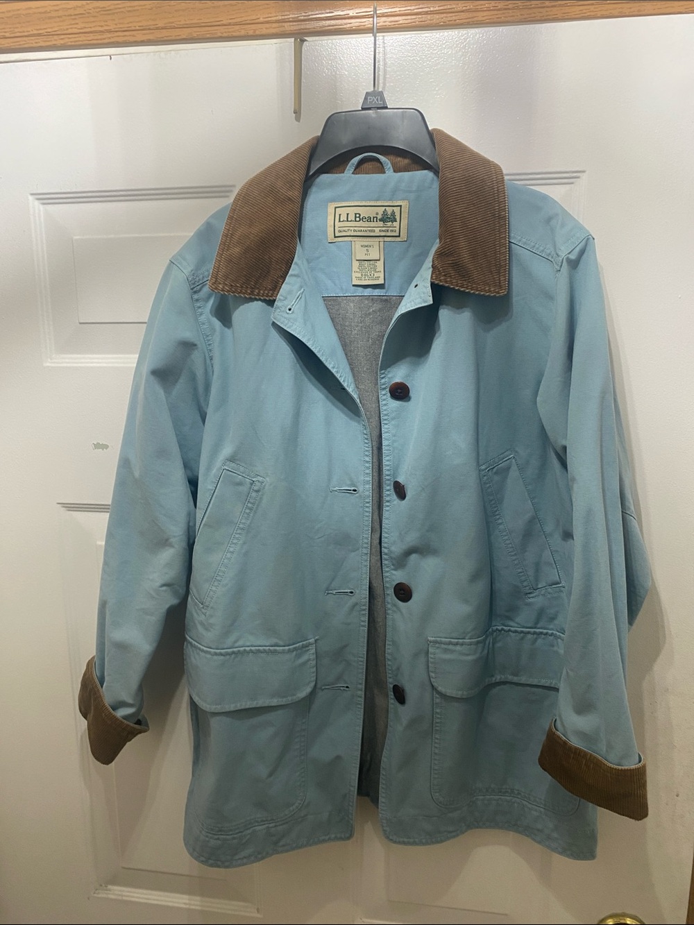 LL Bean barn jacket in beautiful blue